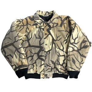 VTG 90s Predator Camouflage Deer Hunting Jacket Coat Size XL Camo MADE in USA